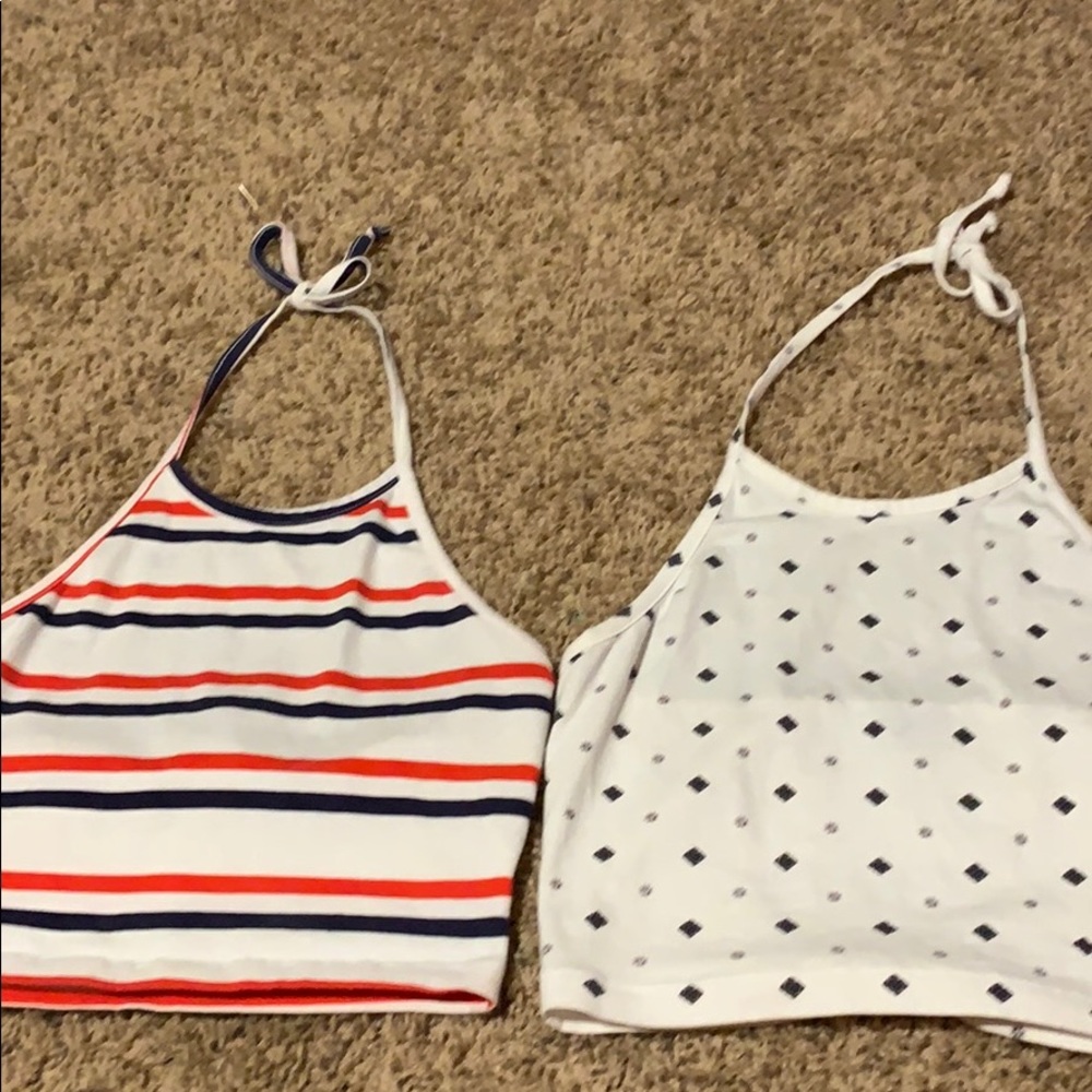 Cropped halter tops